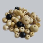 250 Grams Pkg. Round Mix Bone Beads, for Tribal, Gypsy, Boho Jewelry Making.