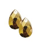 2pcs Large size Crystal Metallic Drop Faceted jewelry making Pendants 25x38mm