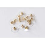 200PCS (100 Pairs) Earring Back Stopper Earring Back  Silver &  Rubber Earrings  Earnut in Gold