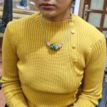 Vintage choker necklace in cotton cords