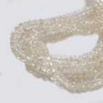 200pcs White crysatl faceted Disc Crystal Glass Beads in size approximately 6x3mm