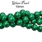 10mm Round, HIGH QUALITY TRIPLE COATED GLASS PEARL BEADS LCD FOR JEWELRY MAKING SOLD PER STRAND ABOUT 30~32 INCHES APPROX 80 BEADS
