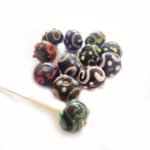 20pcs pkg. Rondelle Mix in Size approx  12x18mm High quality of artisan lampwork beads diect from Skilled Craftsman
