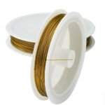 1Roll Golden  Tiger Tail Gear Wire Cord - 0.45mm - Steel Wire plastic quoted