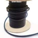 10 Meters Pkg. Round Cotton threads cords for jewelry making in size about 4mm Black Color