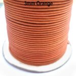 10 Meters Pkg. Round Cotton threads cords for jewelry making in size about 3mm Orange Color