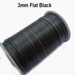 10 Meters Pkg. Flat Cotton threads cords for jewelry making in size about 3mm Black Color
