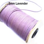 10 Meters Pkg. Round Cotton threads cords for jewelry making in size about 2mm Lavender Color