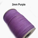 10 Meters Pkg. Round Cotton threads cords for jewelry making in size about 2mm Purple Color
