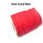 10 Meters Pkg. Round Cotton threads cords for jewelry making in size about 1mm Red Color