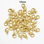 100pcs Pkg. Lobster Claw Clasps for jewelry making Silver Finish in size 12mm