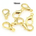 20pcs Pkg. Lobster Claw Clasps for jewelry making Gold Finish in size 16mm