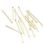 100/Grams Pkg. Head Pins Essential Jewelry earring making Findings Raw Materials 24mm 22 Gauge Wire Gold