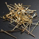 100/Grams Pkg. Head Pins Essential Jewelry earring making Findings Raw Materials 28mm 22 Gauge Wire Gold