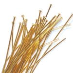 100/Grams Pkg. Head Pins Essential Jewelry earring making Findings Raw Materials 38mm 22 Gauge Wire Gold