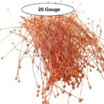 50/Grams Pkg. Head Pins Essential Jewelry earring making Findings Raw Materials Double Side ball Cut as per your need 68mm 26 Gauge Wire Copper