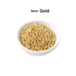 100/Grams Pkg. 5mm Size Jump ring for jewelry making Gold Plated
