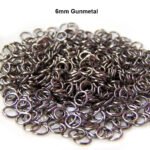 100/Grams Pkg. 6mm Size Jump ring for jewelry making Gunmetal Plated