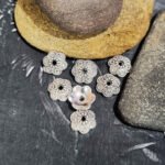 50pcs, 11mm Size Oxidized Antique tone bead caps for jewelry making