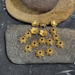 200pcs, 6mm Size Oxidized Antique tone bead caps for jewelry making