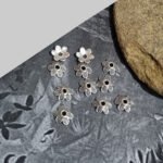 150pcs, 7mm Size Oxidized Antique tone bead caps for jewelry making