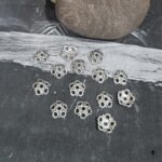 200pcs, 8mm Size Oxidized Antique tone bead caps for jewelry making