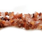 Semi-precious Chips Beads 230+ Beads 36 inches Gemstone name Carnelian