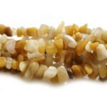 Semi-precious Chips Beads 230+ Beads 37 inches Gemstone name Yellow Aventurine