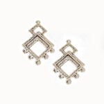 10pcs earring making, silver antiqued Finish