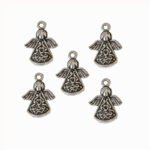 10pcs solid fairy doll charms silver oxidized