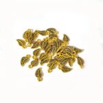 100pcs gold antique small leaf charms for jewelry making and jewelry adornment size approx 5x10mm