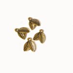 20pcs leaf charms gold antique for jewelry making size about 16mm