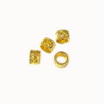 25pcs gold shiny durable plated large hole beads for jewelry making , size about 8x10mm and hole size about 6mm