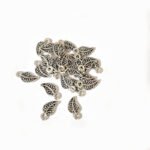100pcs Silver antique small leaf charms for jewelry making and jewelry adornment size approx 5x10mm