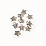 50pcs pkg. small butterfly charms for jewelry making, silver antique, size about 8~10mm