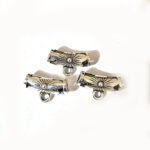 20pcs, Silver Plated Pendant Holder Bail Findings – 17x5mm with 3mm Hole