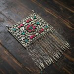 Antique Silver Tribal Afghan Pendant Replica – Vintage Ethnic Statement Jewelry large pendant in size about