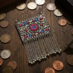 Antique Silver Tribal Afghan Pendant Replica – Vintage Ethnic Statement Jewelry large pendant in size about