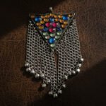 Antique Silver Tribal Afghan Pendant Replica – Vintage Ethnic Statement Jewelry large pendant in size about