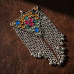 Antique Silver Tribal Afghan Pendant Replica – Vintage Ethnic Statement Jewelry large pendant in size about