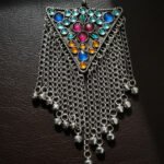 Antique Silver Tribal Afghan Pendant Replica – Vintage Ethnic Statement Jewelry large pendant in size about