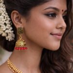 Classic Temple Design Jhumka Earrings – Premium Ethnic Wear