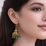 Traditional Gold Plated Jhumka Earrings for Women – Ethnic Wedding & Party Wear
