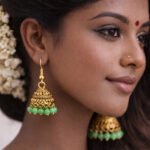 Classic Temple Design Jhumka Earrings – Premium Ethnic Wear