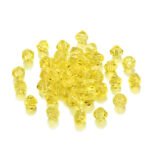 Wholesale 4mm Yellow Bi-Cone Crystal Beads (7200 pcs / 50 Gross) – Faceted Glass Spacer Beads for Jewellery Making