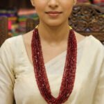 Handmade Red Multi-Strand Seed Bead Necklace | Layered Glass Bead Statement Necklace | Boho Ethnic Jewelry for Women