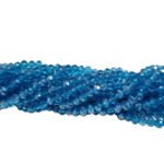 Wholesale 10 Strings/Strand, 4mm Rondelle Faceted Crystal Glass Beads – Sparkling Spacer Beads for Jewelry Making – Approx 145-150 Beads per Color Turquoise blue