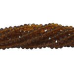 Wholesale 10 Strings/Strand, 4mm Rondelle Faceted Crystal Glass Beads – Sparkling Spacer Beads for Jewelry Making – Approx 145-150 Beads per Color Brown