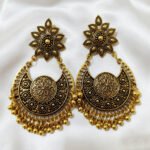 Oxidized  Multicolor Stone Traditional Jhumka Earrings | Boho Tribal Ethnic Earrings for Women