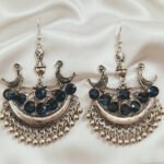 Oxidized  Multicolor Stone Traditional Jhumka Earrings | Boho Tribal Ethnic Earrings for Women